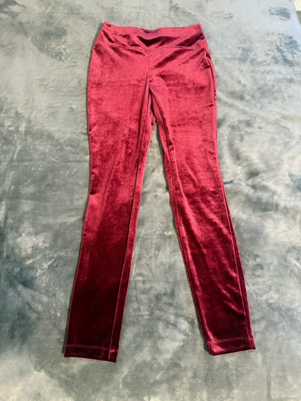 INC International Concepts Girls Velvet Leggings - Wine Burgundy